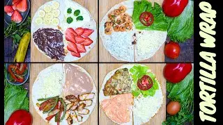 4 unique tortilla wrap idea । Tiktok Viral Tortilla Wrap Hack । Breakfast Idea