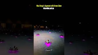 durga puja lights | kolkata drone | drone art show