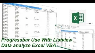 Progressbar With Listview Data analyze Excel VBA