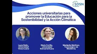 Webinar Acciones universitarias para promover la Educación para la Sostenibilidad y Acción Climática