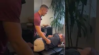 Hairstylist gets adjusted! Her shoulder and neck tension needed these cracks. #chiropractor #hair