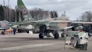 Russian Su-25 Aircraft Safely Lands After Being HIT by Ukrainian MANPADS