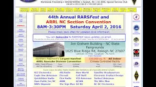 Raleigh Hamfest - RARSfest put on by the Raleigh Amateur Radio Society 4/2/2016