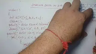 Storing data in 2-Dimensional Array by Prof. Puneet Sharma