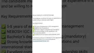 HSE Job Vacancy | Abroad Jobs 2025 | Safety Officer Job #HSE