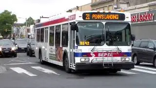 SEPTA BUS: NEW FLYER D40LF 8076 ON ROUTE: 21