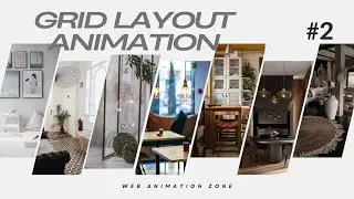 Master Grid Layout Animation #2  with #html5  #css3  #javascript #threejs #webanimationzone