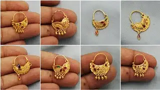 Gold NATH designs, Latest Light Weight Gold Bridal Nose Rings With Weight And Price