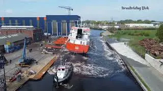 dwarsscheepse terwaterlating Ulvik  Royal Bodewes