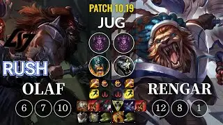 CLG Rush Olaf vs Rengar Jungle - KR Patch 10.19