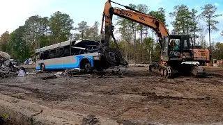 Destroying a 40-foot Diesel Bus