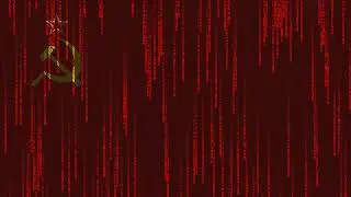 Soviet Union flag - CCCP Flag Matrix Rain Style Digital Stock | Motion background | Screen Saver