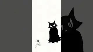Short animation - Batman turned Batcat  #animation #meme