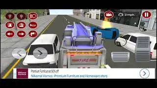 Red Colour Fire Engine Driving Missing Simulator Android Game Play on 
