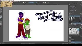 Kinetic Novel Speed Paint - Toad Trails: Rufus' Story - Menu Landing Sketch, Line Art, and Colour
