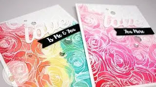 MFT Roses All Over | Distress Ink Watercolor | AmyR Valentine Series #11