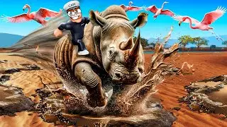 SAVANNAH LIFE of a RHINO in ROBLOX