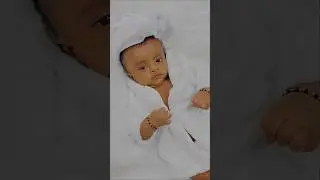 Vibe undi baby🥳Little bundle of cuteness in a cozy white bathrobe 🤍#youtubeshorts #ytshorts#viral
