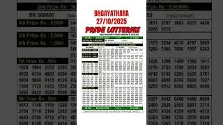 🔥BHAGYATHARA BT-26 Result Today LIVE| 27/10/2025|Kerala Lottery Live Draw#keralastatelotteryresult