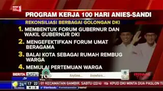 Inilah Program Kerja 100 Hari Anies-Sandi