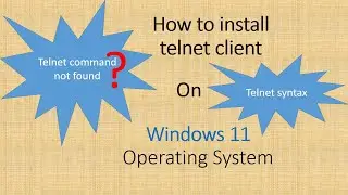 HOW TO INSTALL TELNET WINDOWS11| Telnet syntax | port क्या टेलनेट प्रोटोकॉल विंडोज ११ पर उपलब्ध है|