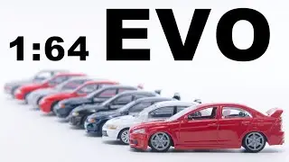 Mitsubishi EVO Scale Model Collection: 1:64 Showcase from EVO 1 to EVO 10!