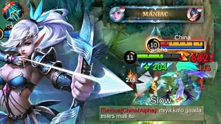 MANIAC || KOMBO SAMA ESTES BIKIN MUSUH KESAL || BUILD TOP 1 GLOBAL MIYA ~mobile legends