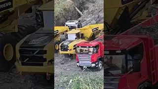 RC Scania four-axle dump truck