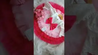 Luxurious beautiful magenta and White classical Baby Dress #stunningapparels.in