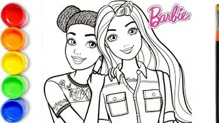 How to draw BARBIE AND FRIENDS Coloring Page