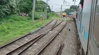 Kerala Express brutally overtakes Kannur Intercity Express at Pudukkad