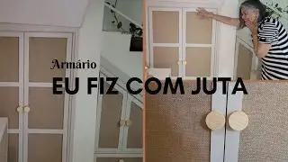 Armário com portas de juta. Como fazer.