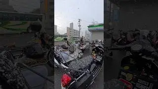雪の降る中、初詣ツーリング VespaPX200
