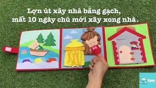 S&aacute;ch vải kể chuyện Ba ch&uacute; heo/ Three little pigs quiet book