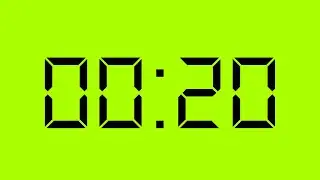 20 Seconds Timer HD No Copyright - Yellow Green Screen + Beep