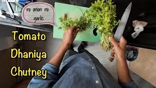 How to make tomato dhaniya chutney | POV Cooking | No Onion No Garlic Easy Recipe | 🇮🇳