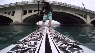 SUPn under the MacArthur Bridge