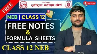 Free Notes & Formula Sheets for class 12 Students | Suraj Dhungana | @ClampHook  |Don't Miss this