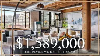 $1,589,000 - Live Bold & Beautiful At The Broadview Lofts - 68 Broadview Ave, Loft 404, Toronto
