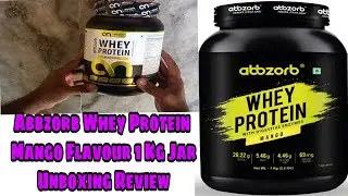 Abbzorb Whey Protein ith Digestive Enzymes Mango Flavour 1 Kg  unboxing review