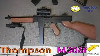 UNBOXING Rifle Airsoft Thompson M306f Spring Double Eagle esfera alvo javali Shemagh MERCADO LIVRE