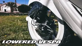 VESPA SPRINT150 JUSTIN BIEBER |SIP SUSPENSION INSTALL | LOWERED VESPA