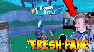 Tfue Wins Fortnite Game While Getting a Haircut & PASSES Ninja in Viewers!