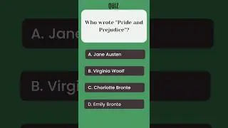 Author of Pride and Prejudice | Quiz