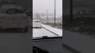Epic car sliding down an Icy road with no driver inside ! Feb, 2021🐧 Winter crash in France 🇨🇵