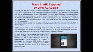Fraud in AIR 1 spotted | SALMAN SHEIKH AIR 1 | IIT JAM MATHEMATICS 2019 | PATHFINDER CLASSES
