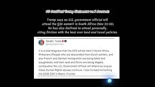 Trump Boycotts G20 Summit in South Africa | No U.S. Officials Attending | Global Breaking News