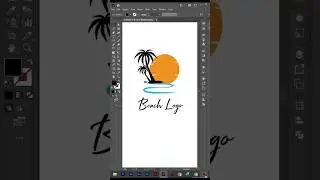 🏖️ Create a Stunning Beach Logo in Illustrator | Easy Logo Design Tutorial 🌊✨#logo #shortvideo