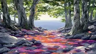 Colorful Forest 🎨 | Art TV Screensaver – Ambient Background Scenery (2 Hours)