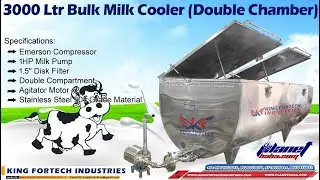 3KL Bulk Milk Cooler Double Chamber, Bulk Cooler for Milk, 91-8920373077